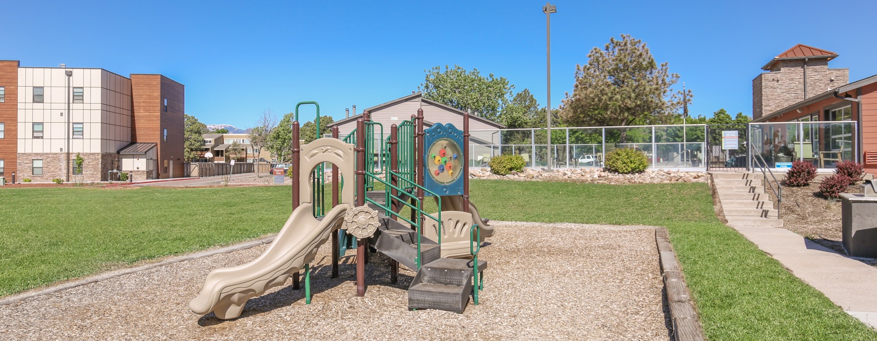 Playground in front of building 